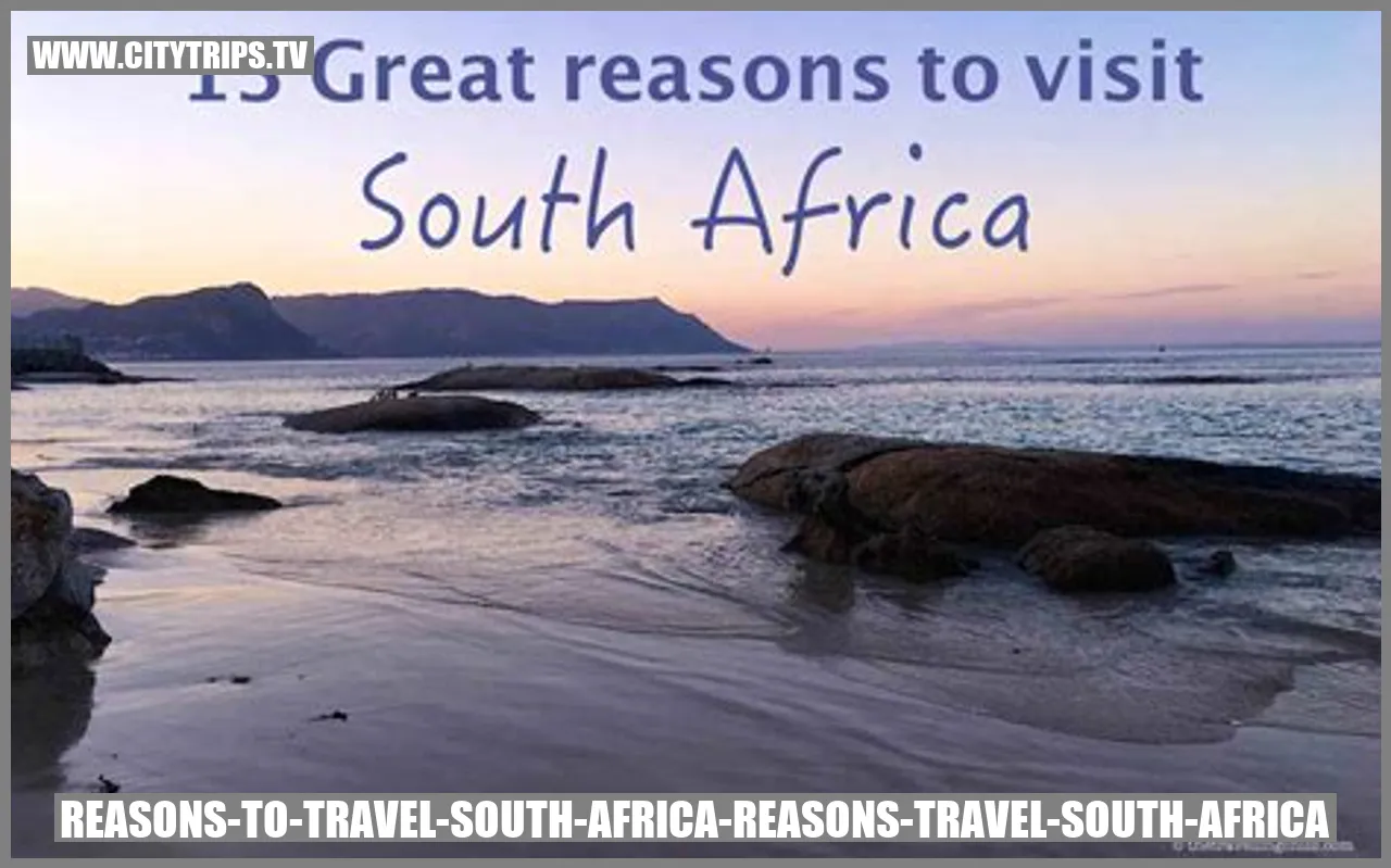 Reasons to Travel to South Africa