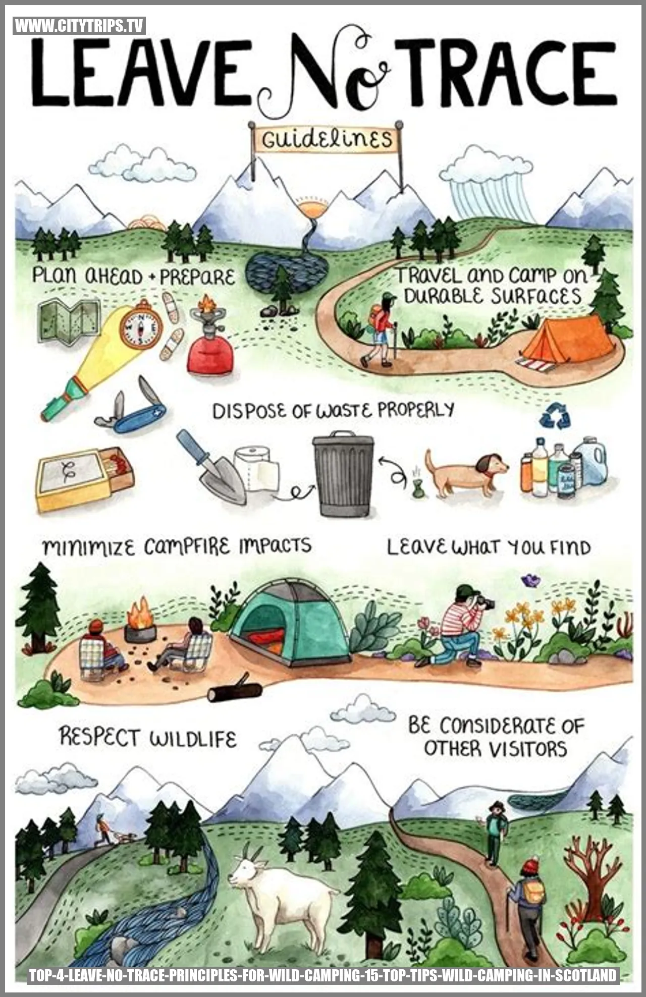 Top 4 - Leave No Trace Principles for Wild Camping